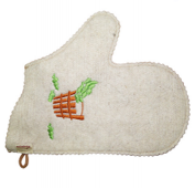 Рукавица "С легким паром!" НП (белый)